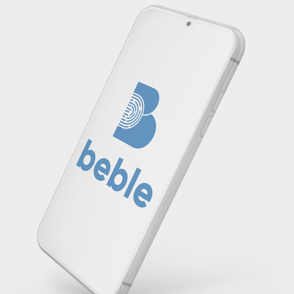beble logo on a cellphone